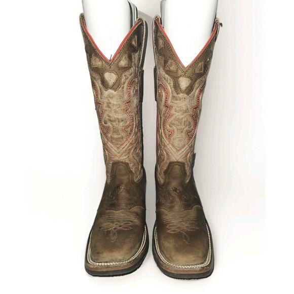Tombstone Arena Queen Womens Rodeo Cowboy Boots Brown Leather US Size 6.5 - Picture 4 of 11